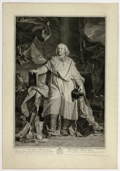 Portræt af Jacques Bénigne Bossuet, biskop af Meaux af Pierre Drevet