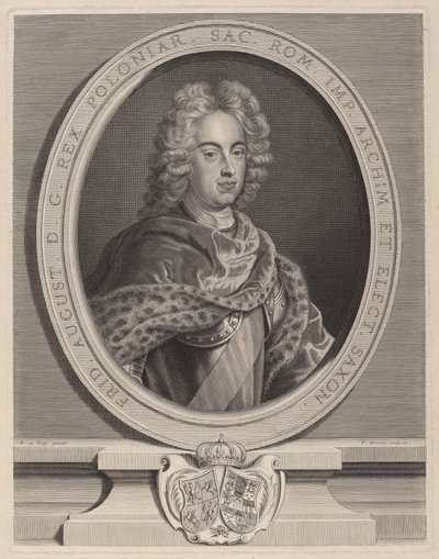 Frederik Augustus III, konge af Polen af Pierre Drevet, after François de Troy