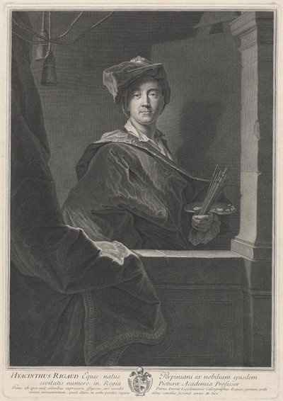 Hyacinthe Rigaud af Pierre Drevet, after Hyacinthe Rigaud