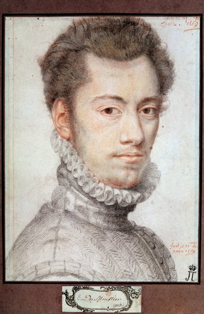 Portrait of Etienne Dumoustier, c1570dani af Pierre Dumonstier I