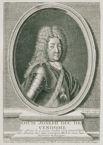 Den franske general Louis Joseph Duc de Vendôme af Pierre Dupin