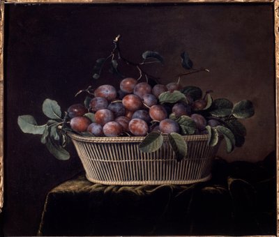 Basket of Plums Painting by Pierre Dupuis Dani af Pierre Dupuis