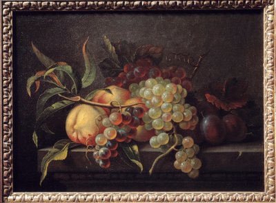 Frugter på et bord. Maleri af Pierre Dupuis (1610-1682) af Pierre Dupuis