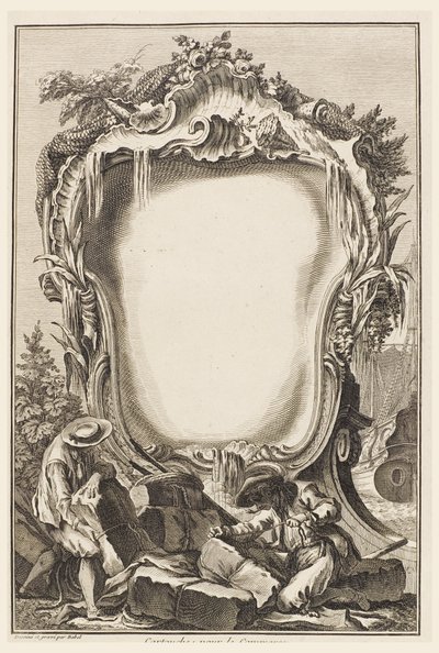 Cartridge for Commerce (Patron omgivet af elementer fra Naval Commerce) af Pierre Edme Babel