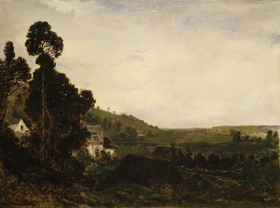 Et gammelt kapel i en dal, ca. 1835. af Pierre Etienne Theodore Rousseau