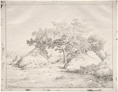 Kirsebærtræ ved Blau. af Pierre Etienne Theodore Rousseau