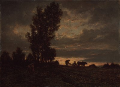 Landskab med en plovmand, 1860