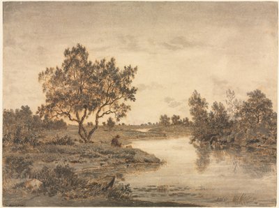 Fiskeren Fiskeren, ca. 1840-45. af Pierre Etienne Theodore Rousseau