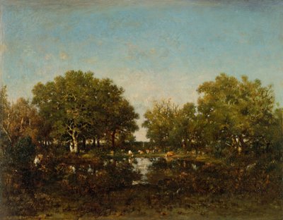 The Pool Memory of the Forest of Chambord, 1839. af Pierre Etienne Theodore Rousseau