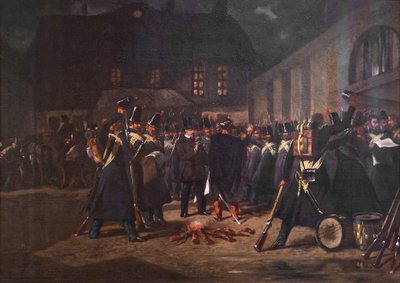 Rally af Nationalgarden under statskuppet den 2. december 1851 af Pierre Eugène Lacoste