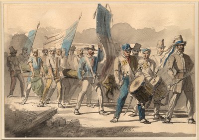 Plantningen af et frihedstræ i Frankrig 1848, 1848 af Pierre Eugène Lacoste