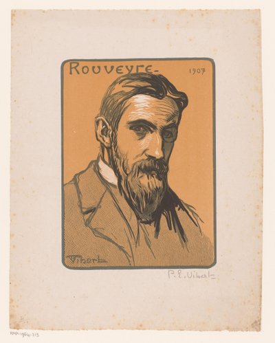 Portræt af André Rouveyre Rouveyre (titel på objekt) af Pierre Eugène Vibert (signed by artist)