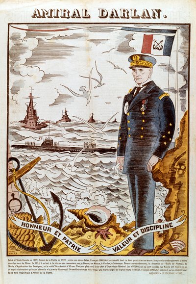 Admiral Francois Darlan, chef for den franske flåde, 1940 af Pierre Falke