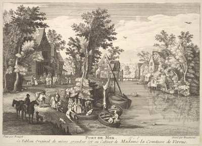 Sea Port Port de Mer efter maleriet i Madame la Comtesse de Verrues samling. af Pierre Francois Beaumont
