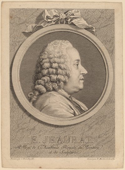 Edme-Sebastien Jeaurat af Pierre Francois Martenasie after Charles Nicolas Cochin II