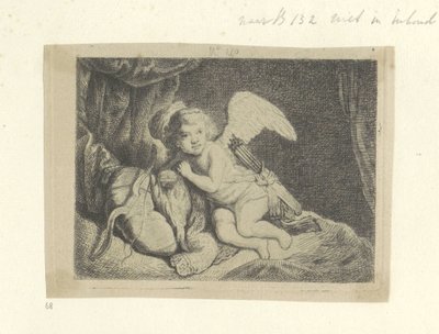 Rustende Amor Samling af 85 originale tryk (serietitel) af Pierre François Basan (workshop of)