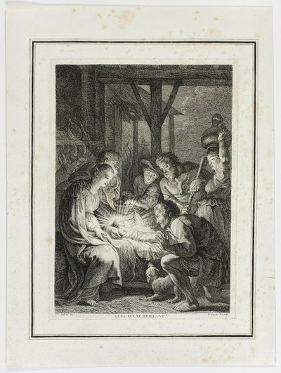Tilbedelse af hyrderne af Pierre François Basan