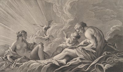 Kærlighed instrueret af Mercury, 1700-tallet. af Pierre François Basan
