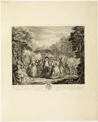 Karnevalet i Parnassus af Pierre François Basan
