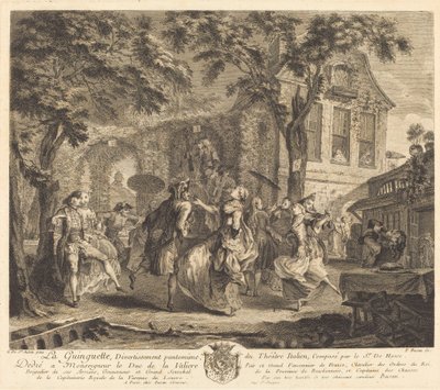 Værtshuset af Pierre François Basan after Gabriel Jacques de Saint Aubin