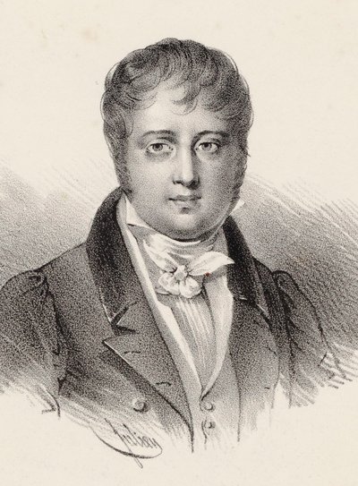 Portræt af komponisten Nicolò Isouard 1775-1818. af Pierre François Ducarme
