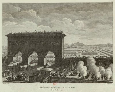 General Federation afholdt i Paris den 14. juli 1790 af Pierre Gabriel Berthault