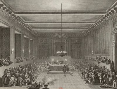 Pariserkommunen tildeler et sværd og en borgerkrone til englænderen C.J.W. Nesham den 15. januar 1790. af Pierre Gabriel Berthault