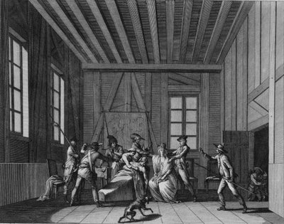 Mordet på Jean-Paul Marat, ca. 1795 af Pierre Gabriel Berthault