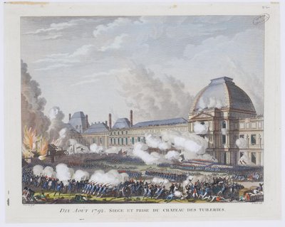 Stormen på Tuileriepaladset den 10. august 1792, ca. 1800 af Pierre Gabriel Berthault