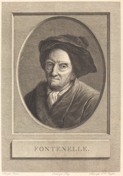 Fontenelle af Pierre Gabriel Langlois after Guillaume Voiriot after Jean Jacques Forty