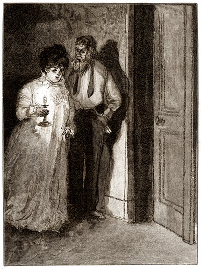 "Boule de Suif": Elisabeth Rousset nægter at gå i seng med Cornudet, begyndelsen af det 20. århundrede (illustration) af Pierre Georges Jeanniot