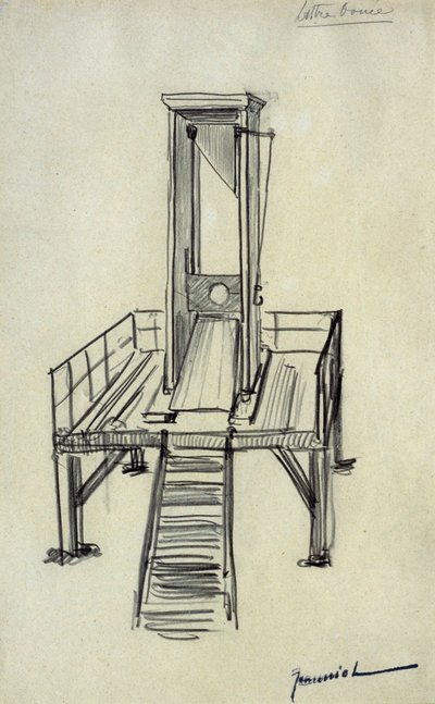 Guillotine af Pierre Georges Jeanniot