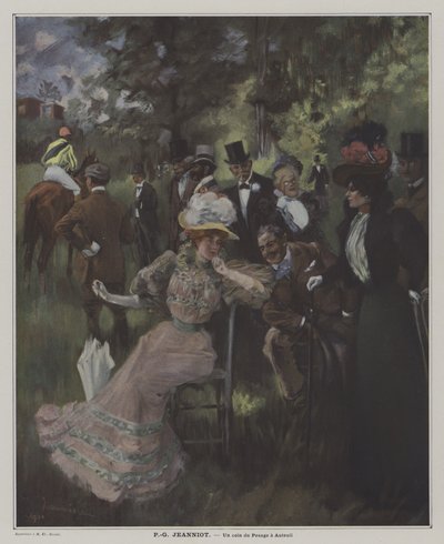 Un Coin du Weghing i Auteuil af Pierre Georges Jeanniot