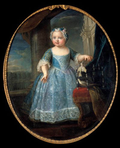 Portræt af Louise Marie af Frankrig (1728-1733) dit Madame, tredje datter af Louis XV Maleri af Pierre Gobert (1662-1744) 1700-tallets søn. 1,08 x 0,88 m. af Pierre Gobert