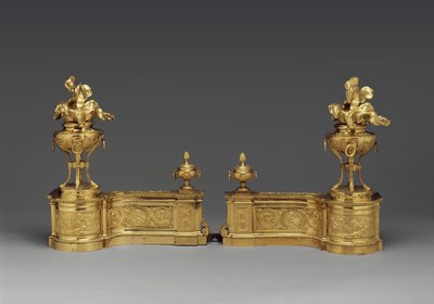 Andirons, ca. 1770-80 (forgyldt bronze) af Pierre Gouthière