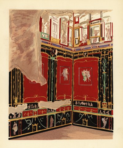 Exedra i Vettiiernes hus, Pompeji af Pierre Gusman