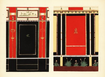 Paneler i bygningen af Eumachia, Pompeji af Pierre Gusman