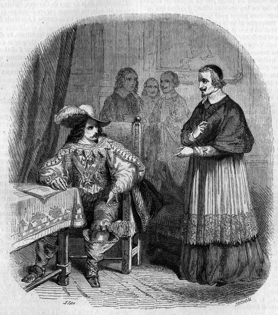 Grundlagt i 1635 af Ludvig XIII (1601-1643) og kardinal Richelieu (Armand Jean du Plessis de Richelieu) (1585-1642). Stik af G. Staal af Pierre Gustave Eugene Staal