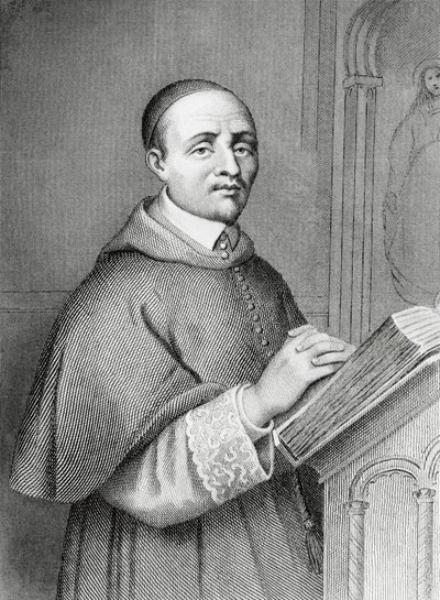 Portræt af Giulio Alberoni (1664-1752), italiensk kardinal og statsmand, premierminister for Filip V af Spanien, gravering af Pierre-Gustave-Eugene Staal (1817-1882) af Pierre Gustave Eugene (1817 82) Staal