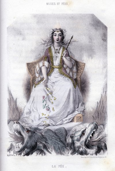 Feen - i "" De mytologiske kvinder"", tegninger af G. Staal, af Mery og Cte Foelix, red. G. de Gouet af Pierre Gustave Eugene Staal