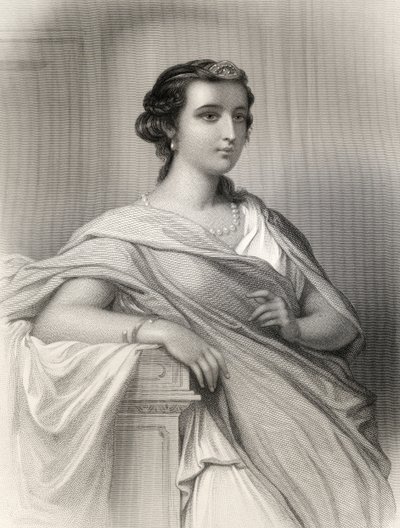 Aspasia of Milet (ca. 470-410 f.Kr.) illustration fra 