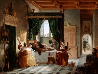 The Convalescence of Bayard, c1796-1842 af Pierre Henri Revoil