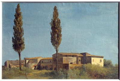 På Villa Farnese, de to popler. Maleri af Pierre Henri De Valenciennes (1750-1819) af Pierre Henri de Valenciennes