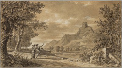 Athos-bjerget udhugget som et monument over Alexander den Store af Pierre Henri de Valenciennes