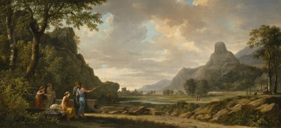 Athos-bjerget udskåret som et monument til Alexander den Store, 1796 af Pierre Henri de Valenciennes