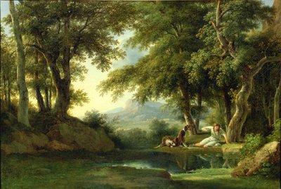 Narcissus beundrer sin refleksion af Pierre Henri de Valenciennes