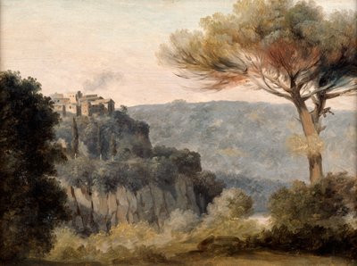 Landsbyen Nemi, slutningen af det 18. tidlige 19. århundrede af Pierre Henri de Valenciennes
