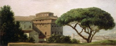 Udsigt over klosteret Ara Coeli: paraplyfyren (olie på papir) af Pierre Henri de Valenciennes