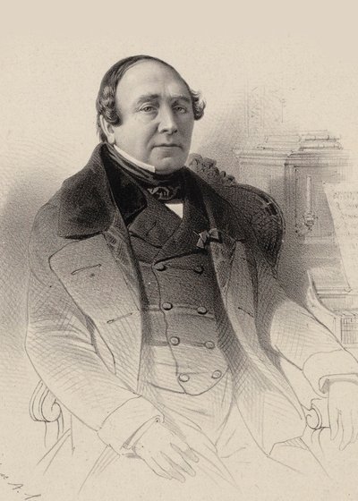 Portræt af operasangeren Louis Antoine Eléonore Ponchard 1787-1866, 1850. af Pierre Hippolyte Aumont