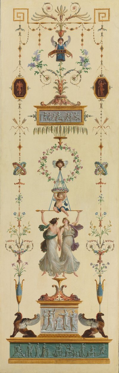 Dekorativt panel af Pierre II Rousseau